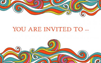 Image of an invitation with text saying you are invited to...