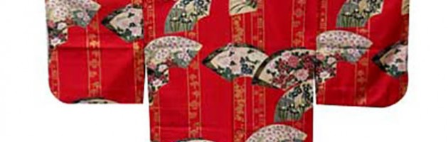 image of the arms of a red kimono