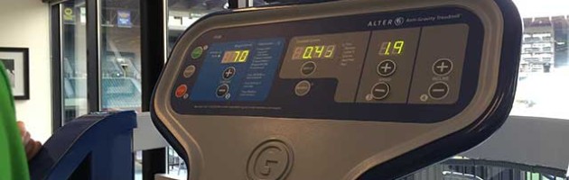 Image of air treadmill controls