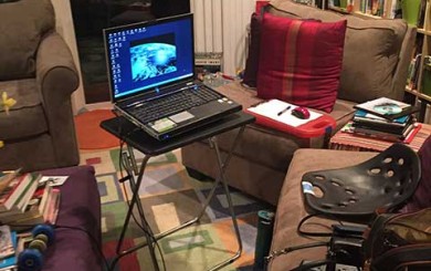 image of computer equipment for biofeedback therapy