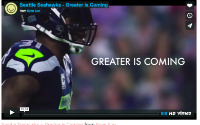 screenshot of Seattle Seahawks video